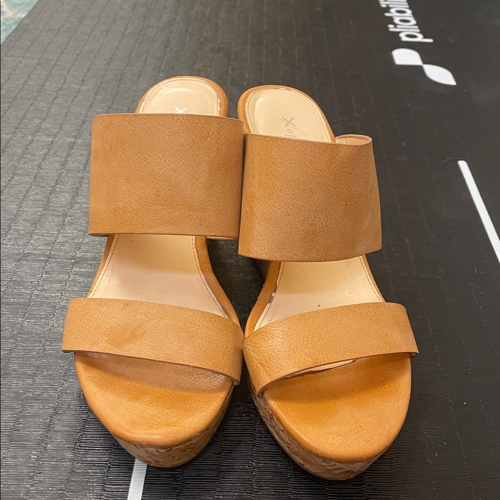 Xappeal Tan Wedge Sandals